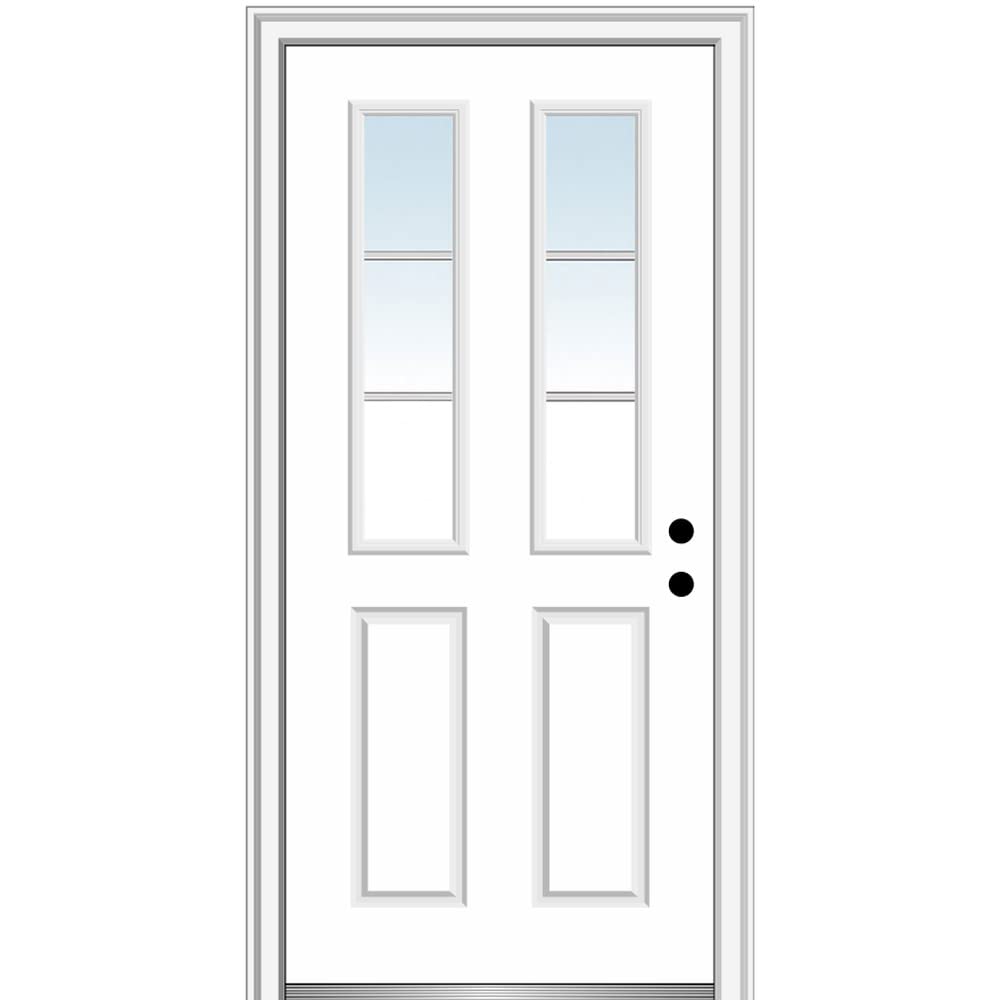 Steel Primed Left-Hand Inswing 2-Panel Single Prehung Front Door 32" x 80" B5700
