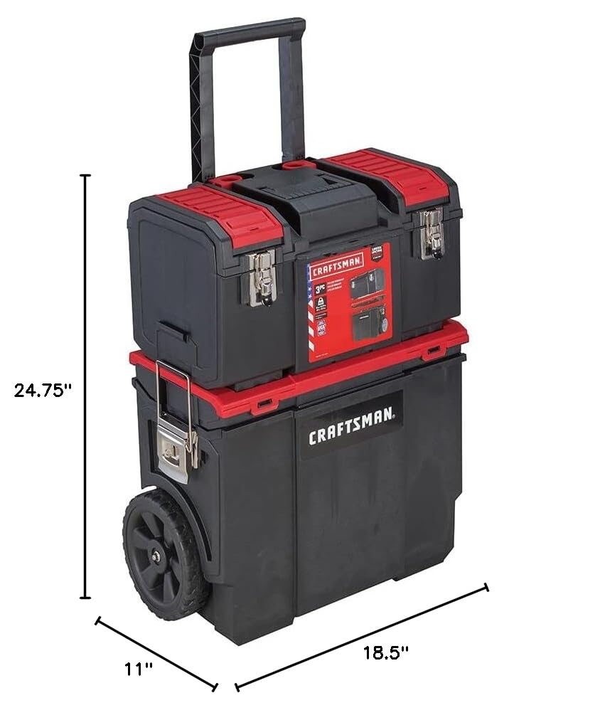 19-in. 3-in-1 Rolling Tool Box with Wheels A2465