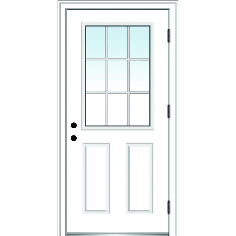 Primed Left Hand Outswing Prehung Steel Door 36"x80" S413527