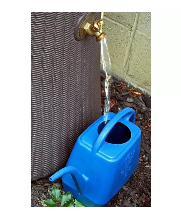 Black 50-Gallon Rain Barrel with Planter Top D834380