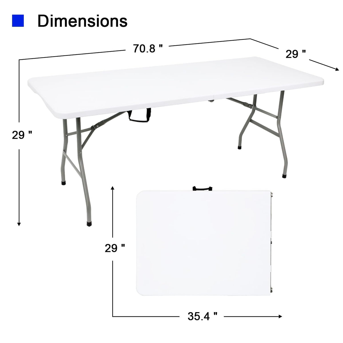 White Folding Table F826104