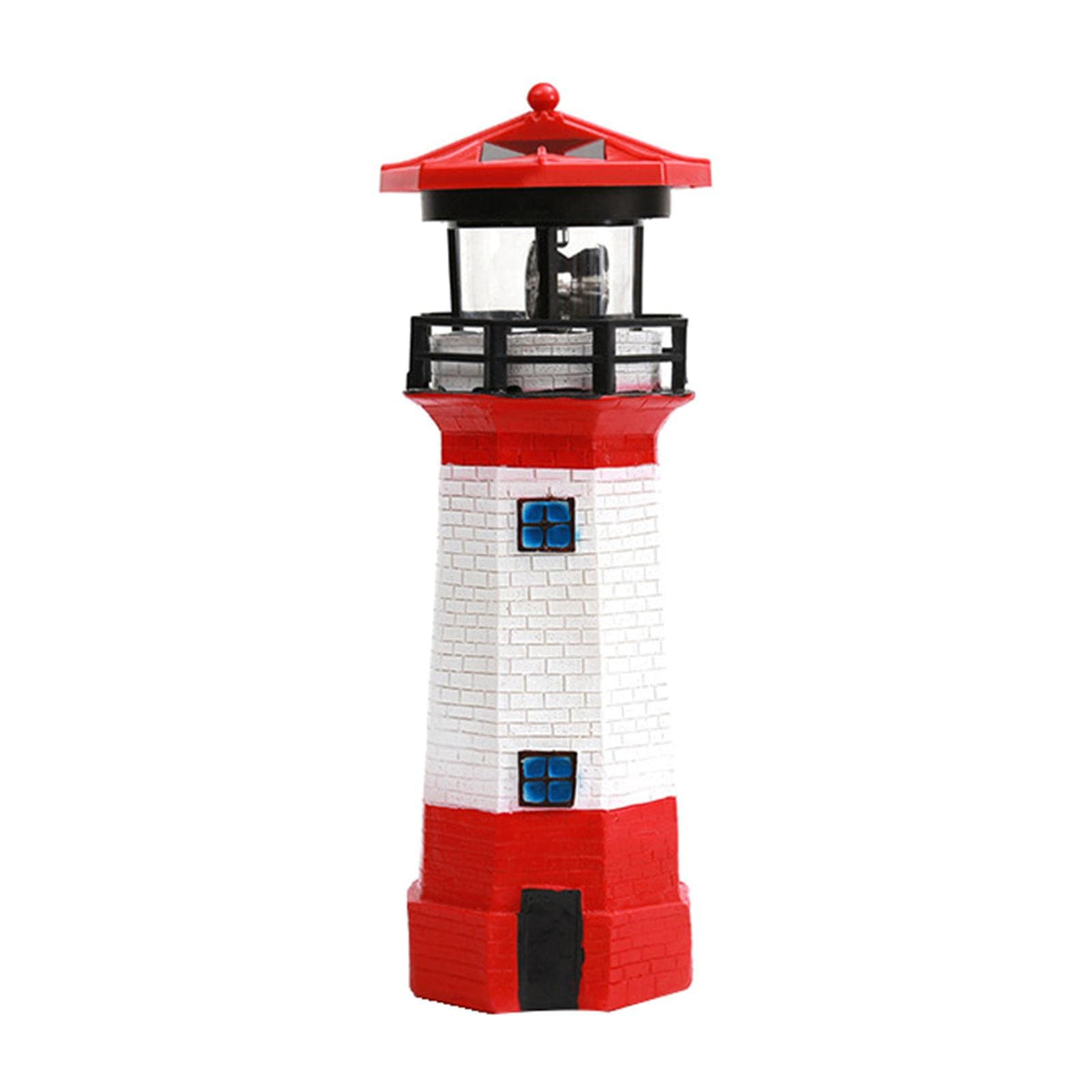Solar Powered LED Rotating Lighthouse Light U940571