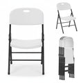 Heavy Duty Plastic Foldable Chair, 4 Pack, White Q2914