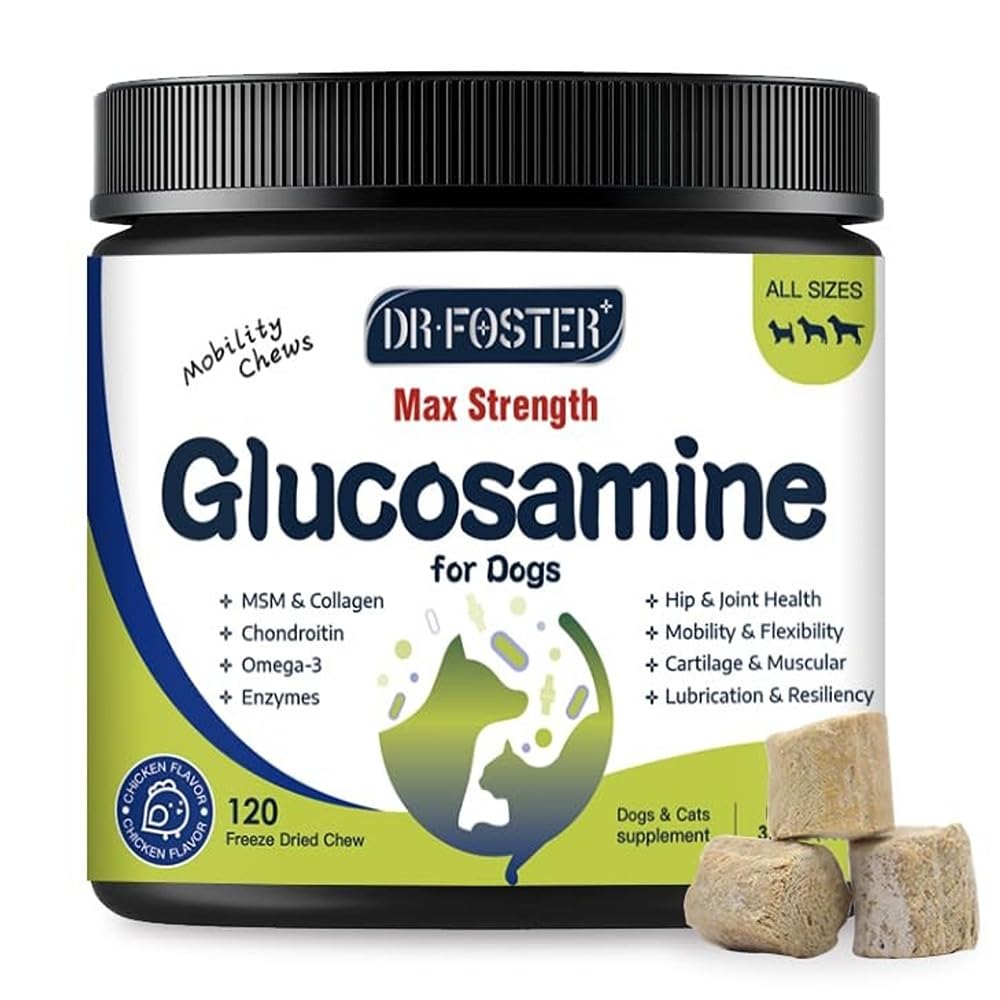 Glucosamine for Dogs Chicken Flavor 120 Freeze-Dried Chews N456649