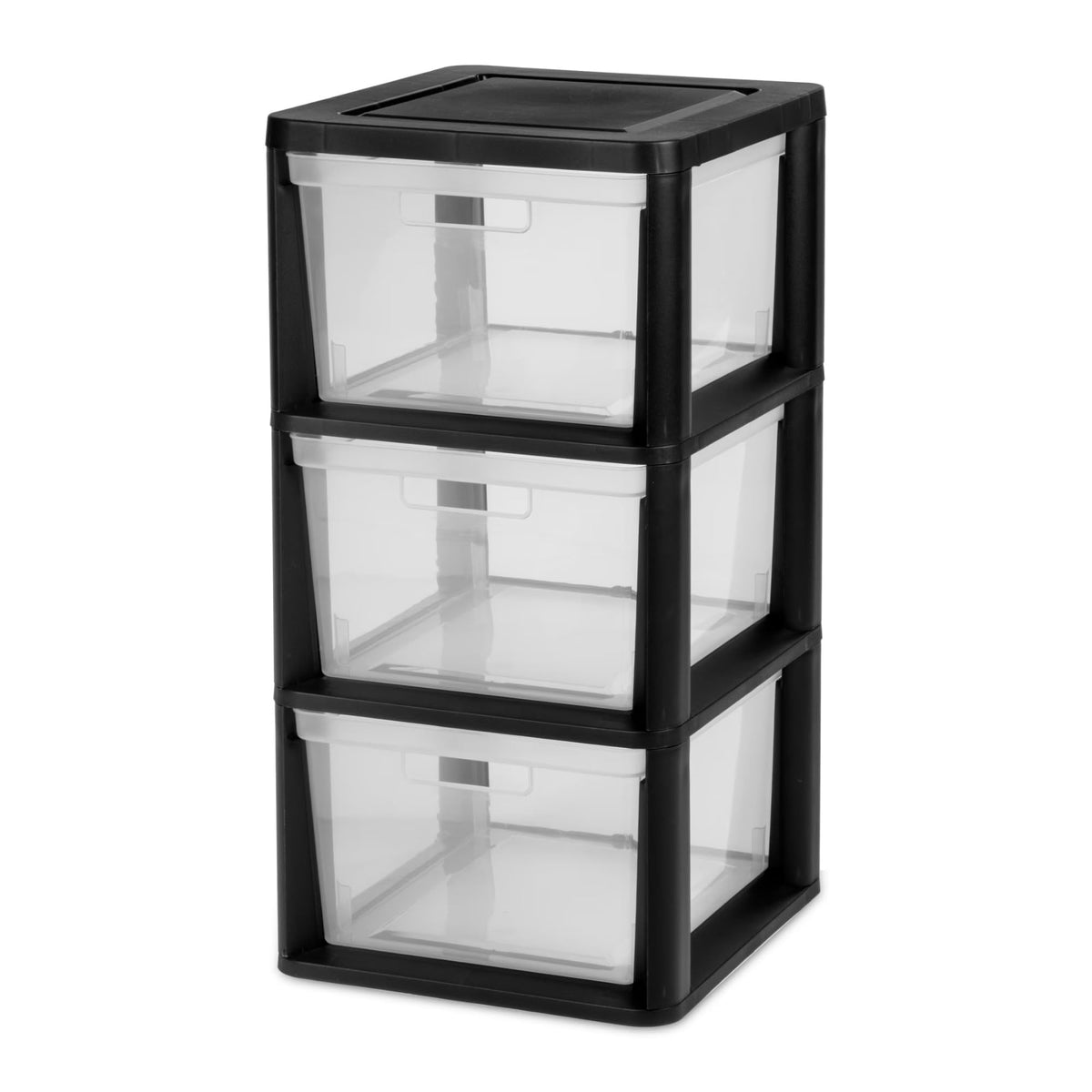 Black 3-Drawer Plastic Storage Tower X91954