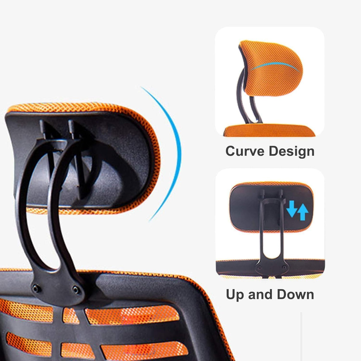 Ergonomic High Back Office Chair with Lumbar Support Orange K3281