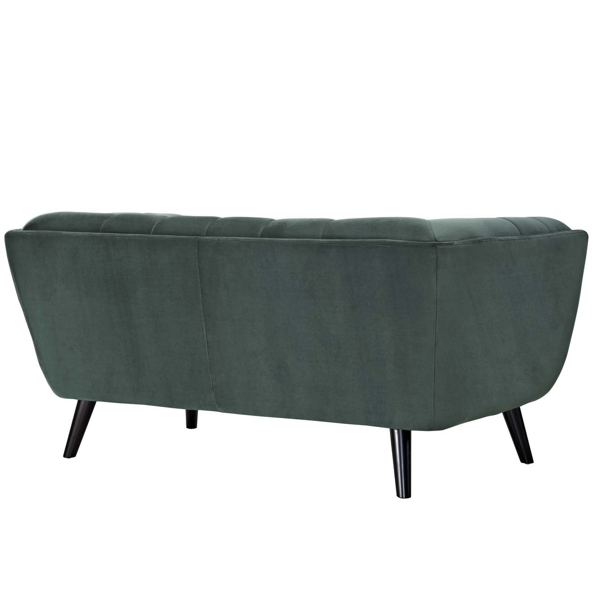 Green Velvet Button-Tufted Loveseat P910465