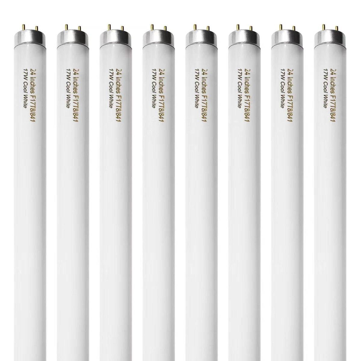 8 Pack 24 inch 17 Watts T8 Fluorescent Tube Light 4100K Cool White N2564