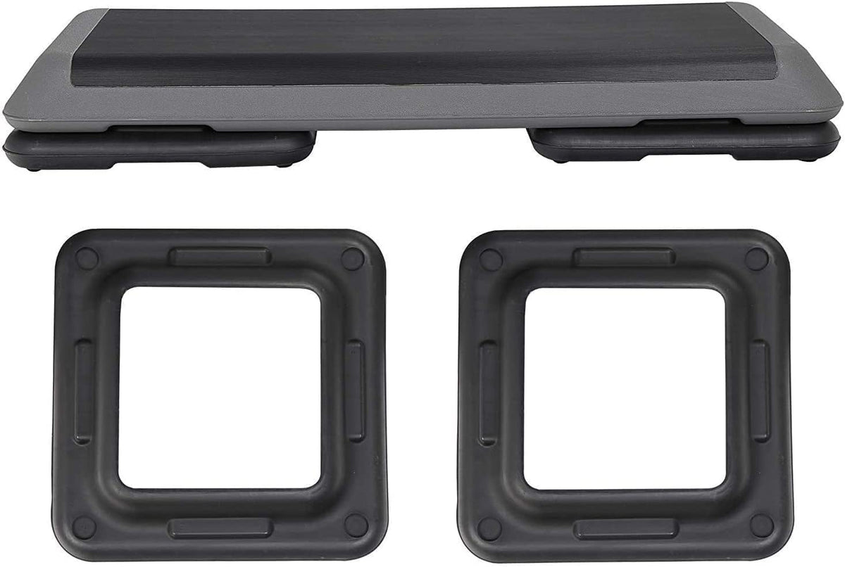 43" Adjustable Exercise Aerobic Step Platform with 4 Removable Risers S9068