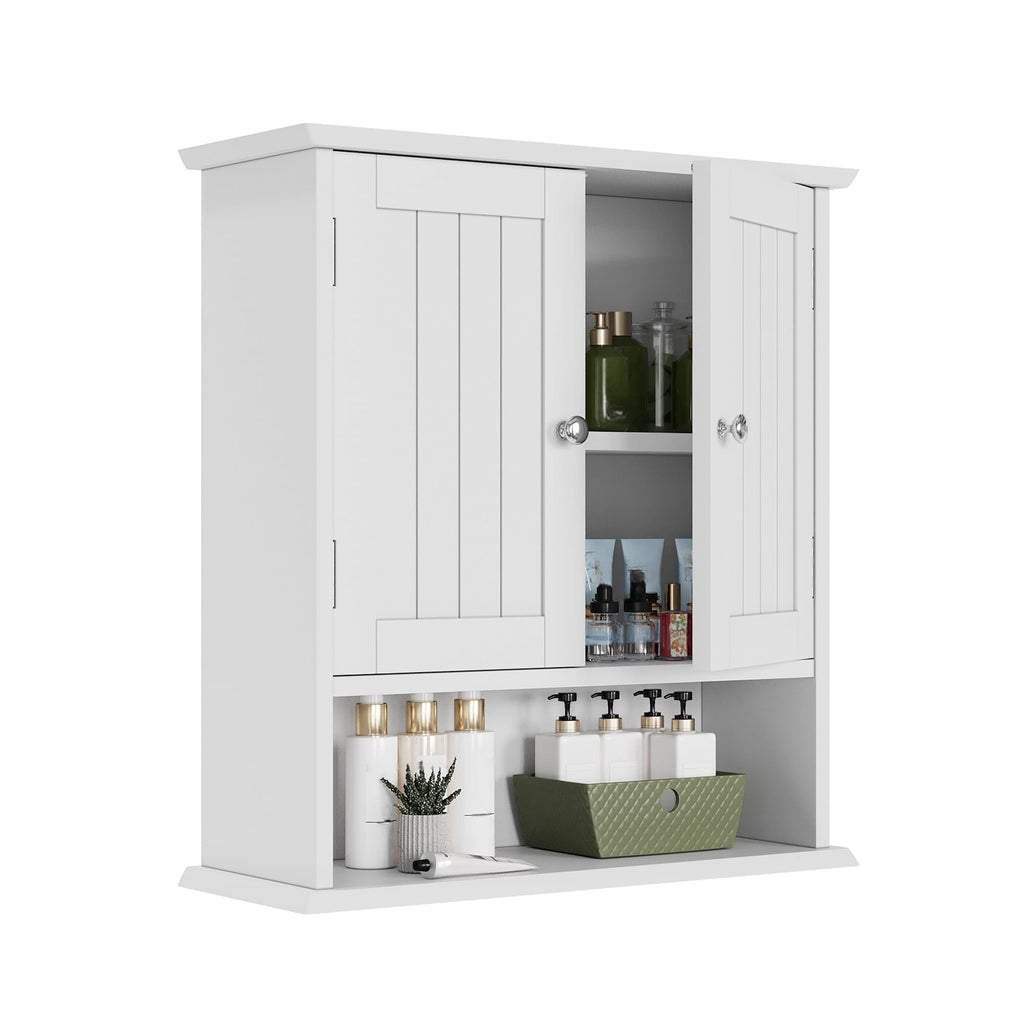 White Wall Mounted Bathroom Cabinet with 2 Door R2730