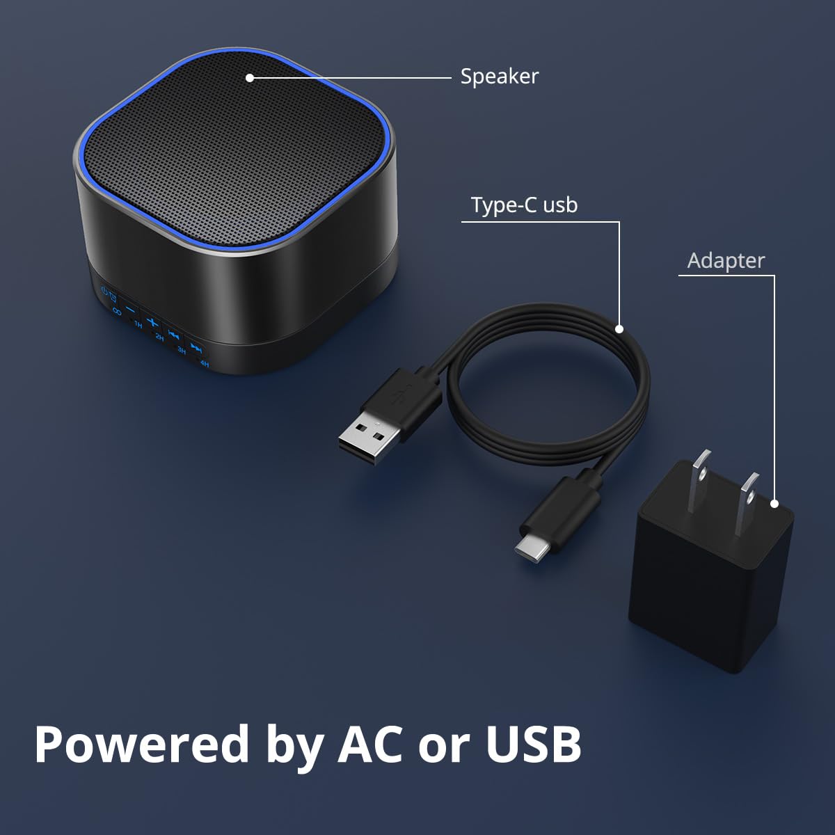 White Noise Machine with 20 Non Looping Sounds F178