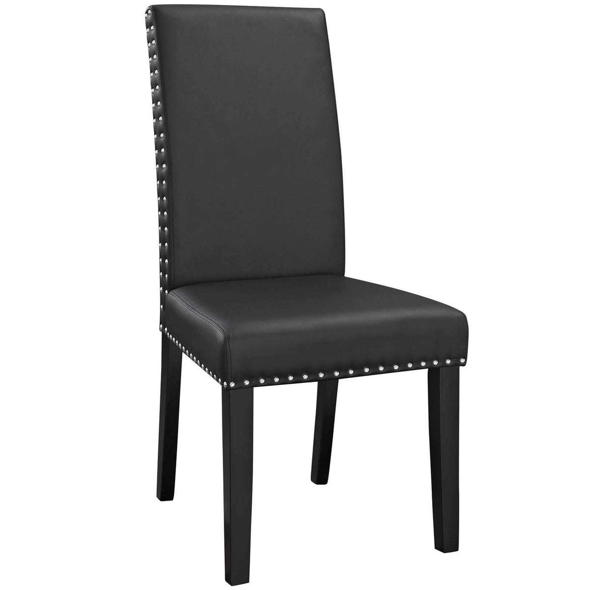 Black Faux Leather Dining Chairs Y624