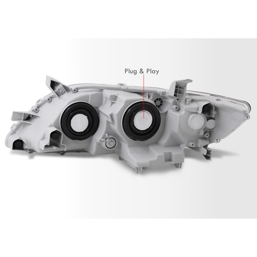 Black Clear Lens Projector Headlights Pair Set I34295