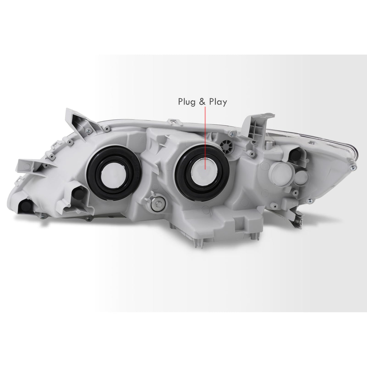 Black Clear Lens Projector Headlights Pair Set I34295