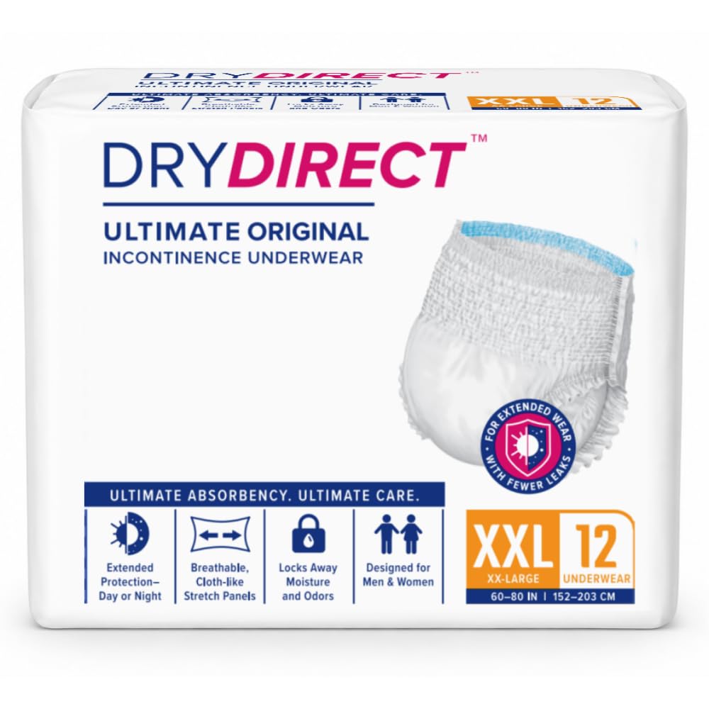 XX-Large Disposable Adult Diapers, Pack of 12 K421455