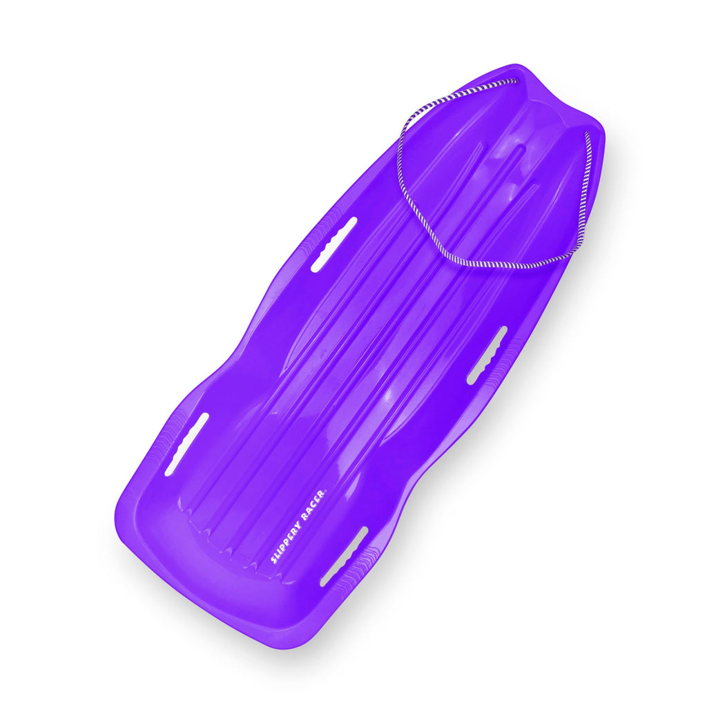 Flexible Plastic Toboggan Snow Sled with Pull Rope and Handles V9011