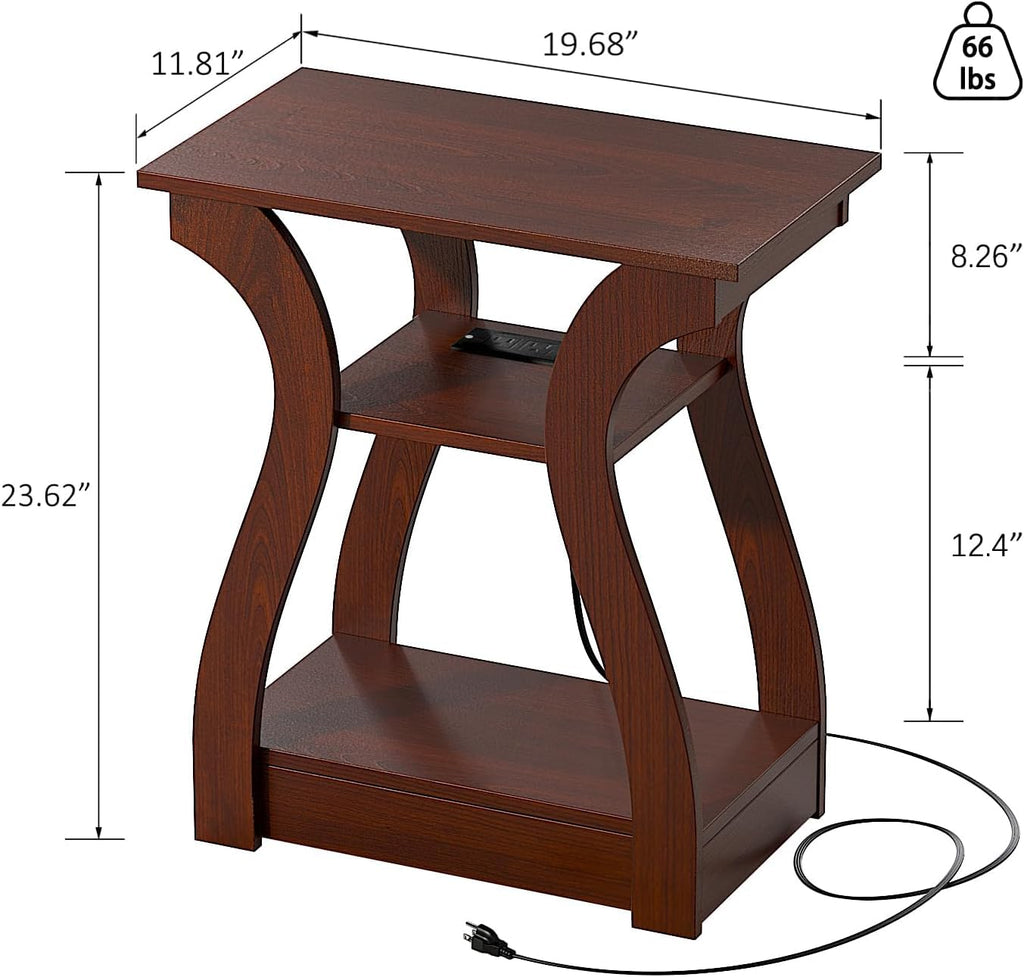 3 Tier End Table with Charging Station X572275