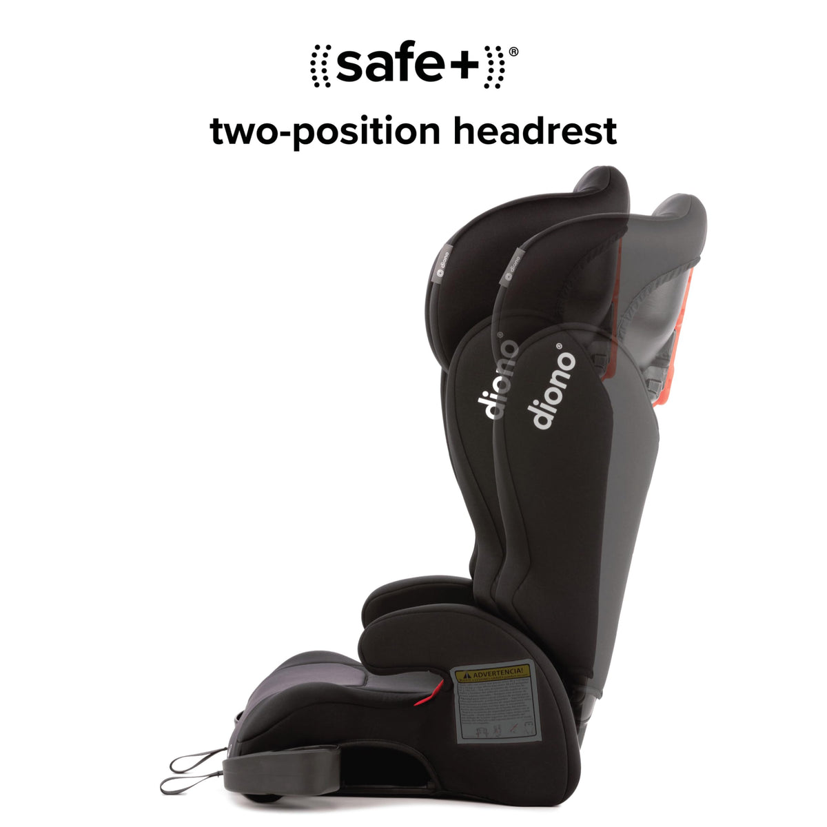 2-in-1 Belt Positioning Booster Seat, Black E8421