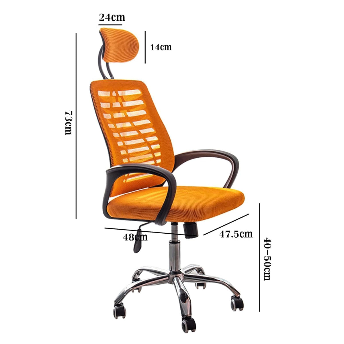 Ergonomic High Back Office Chair with Lumbar Support Orange K3281