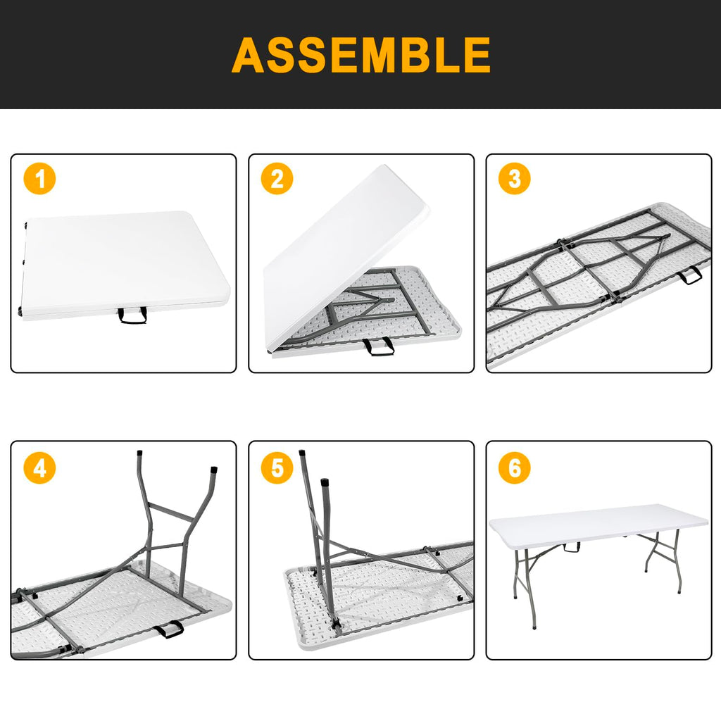 White Folding Table F826104
