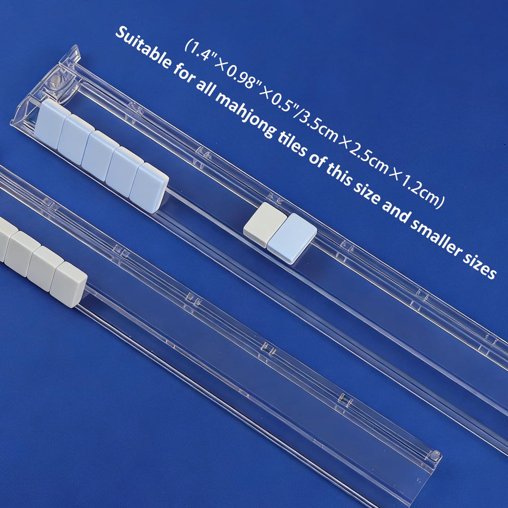 Clear Mahjong Racks with Pushers, 4 Piece Set J60379