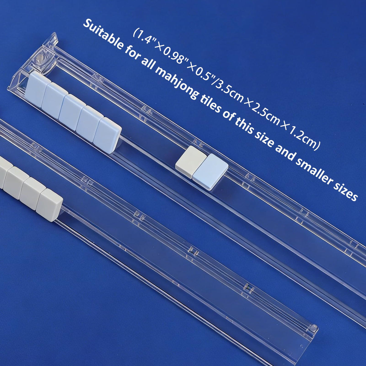 Clear Mahjong Racks with Pushers, 4 Piece Set J60379