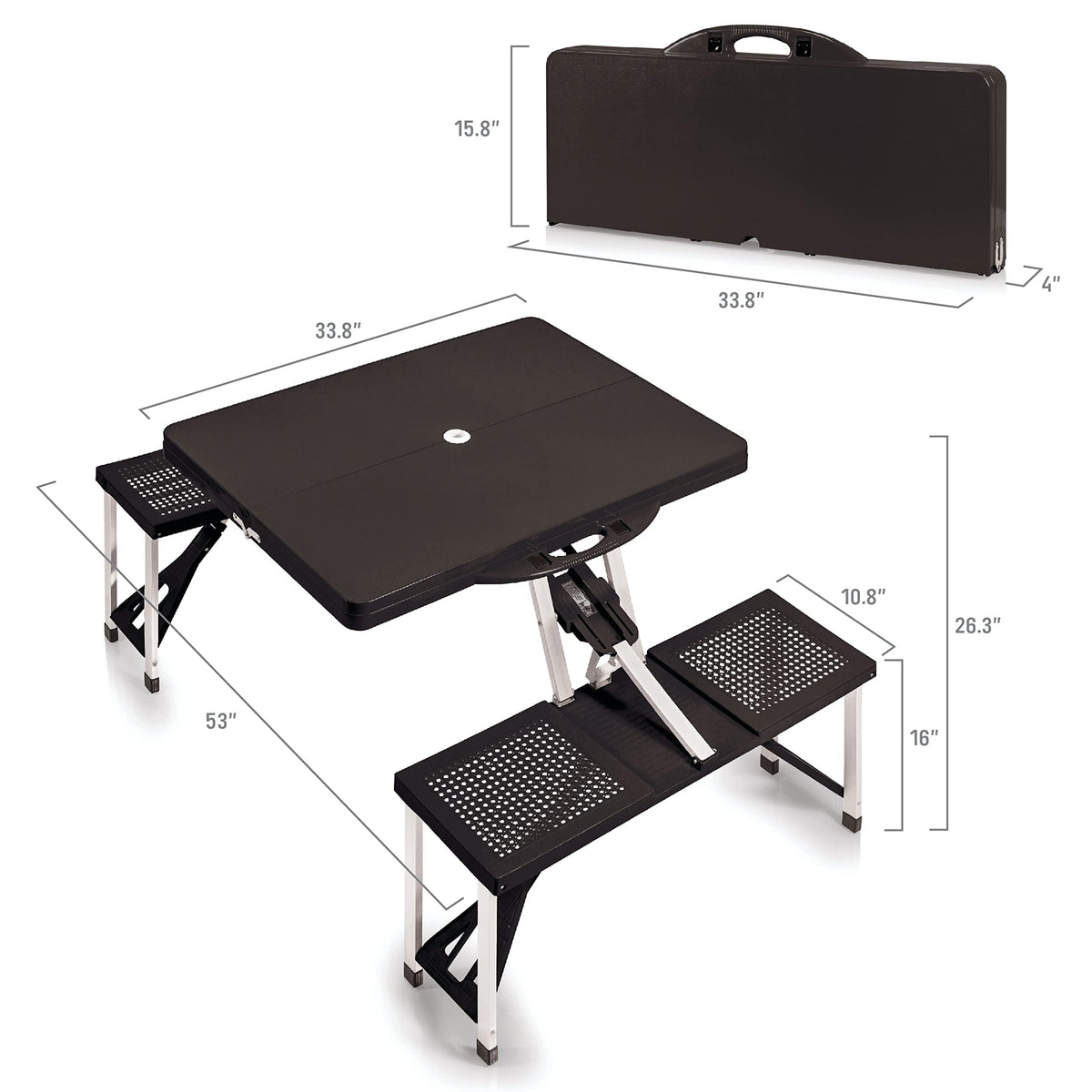 Portable Folding Picnic Table with Seats for 4 G794