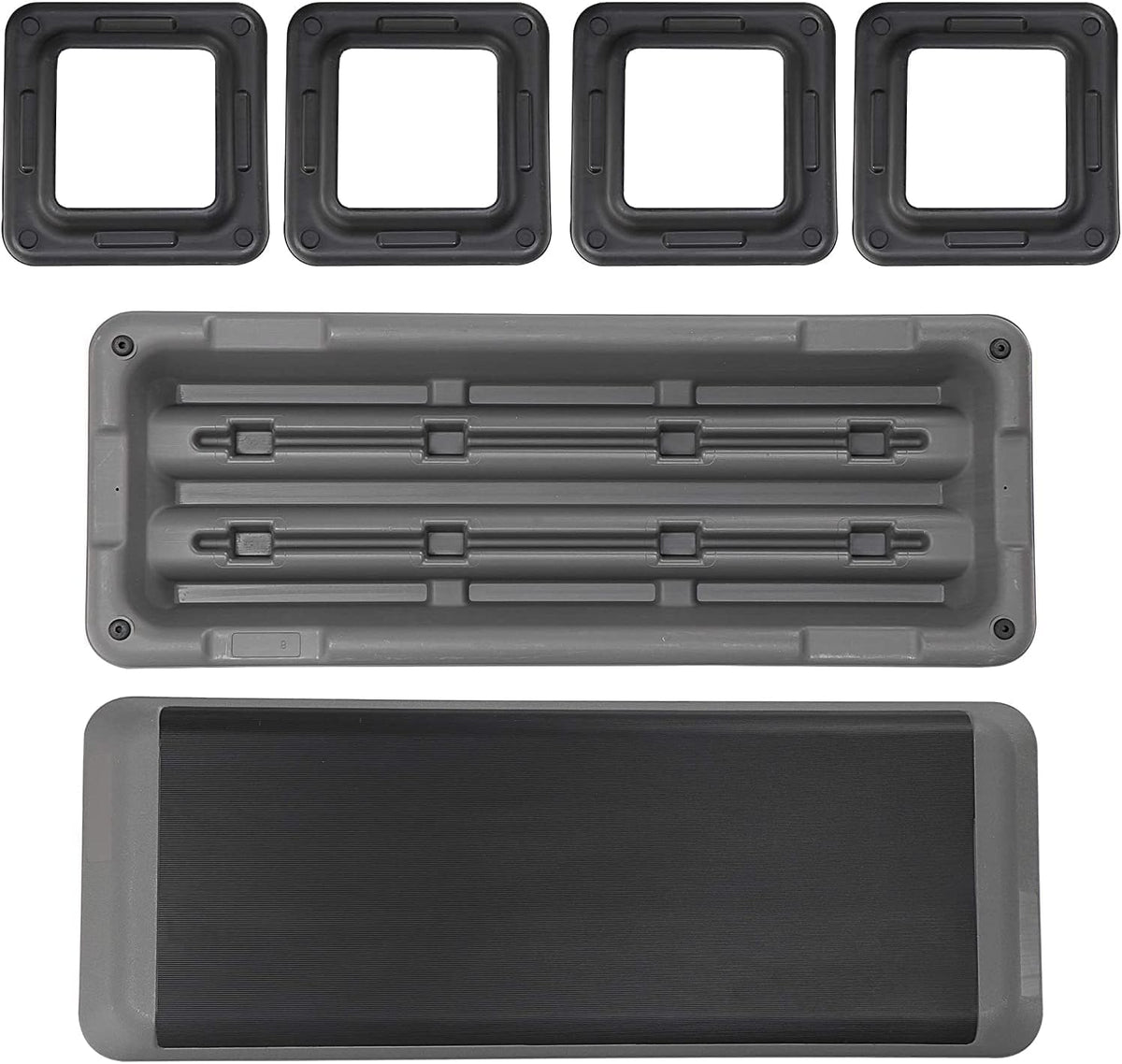 43" Adjustable Exercise Aerobic Step Platform with 4 Removable Risers S9068