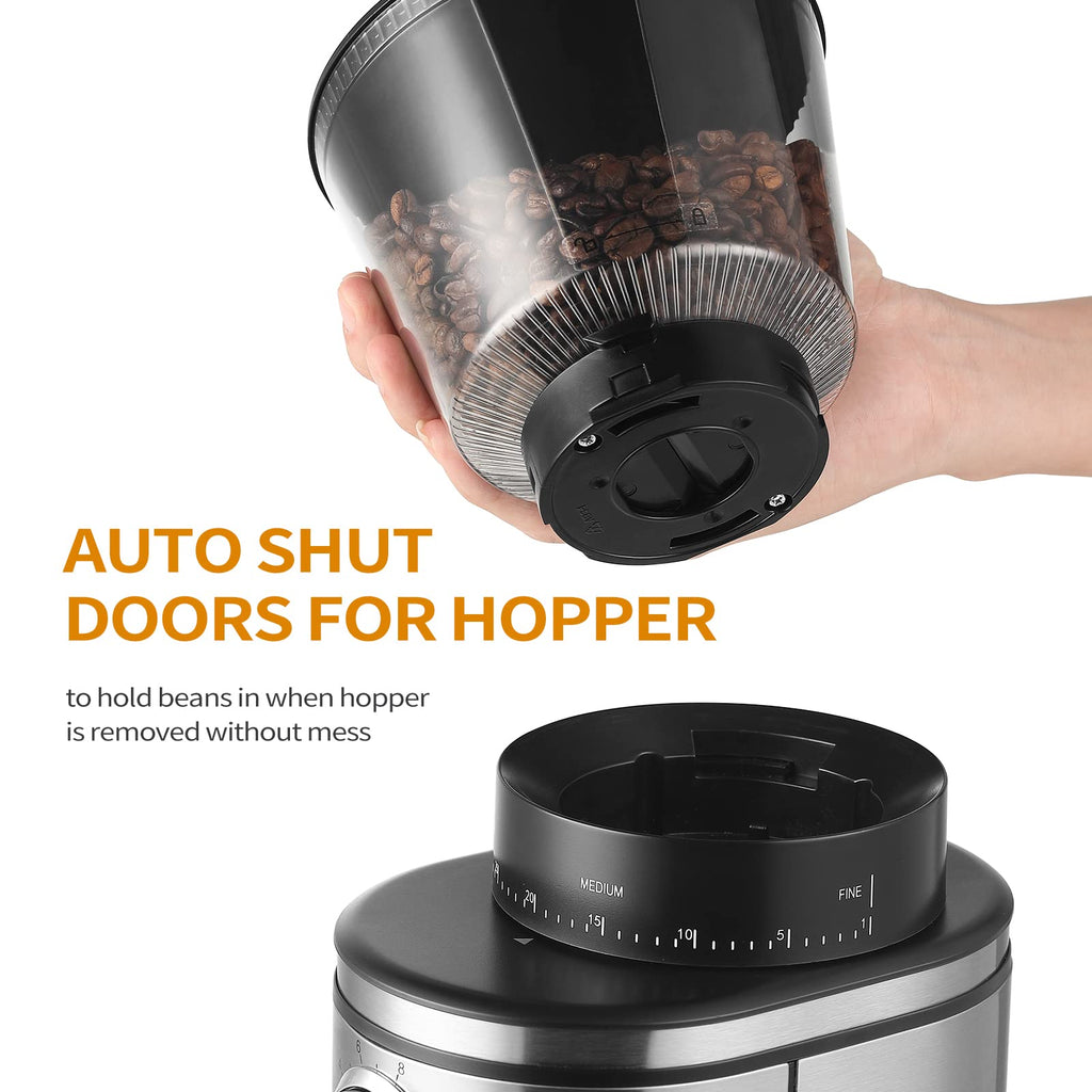 Electric Conical Burr Coffee Grinder with 30 Adjustable Grind Settings D4048