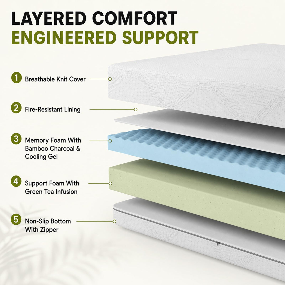 6 Inch Twin Memory Foam Mattress D934810
