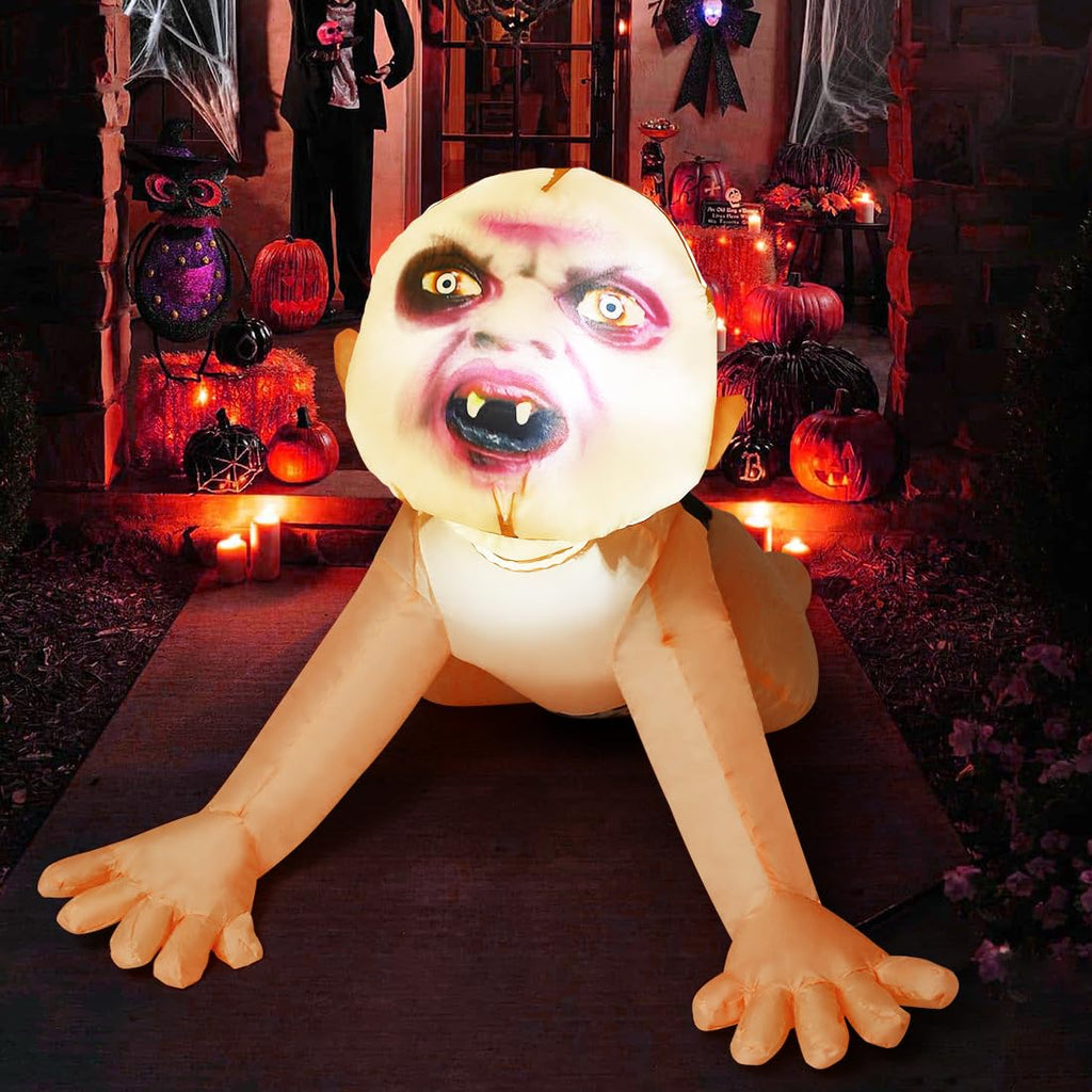 4 FT Inflatable Zombie with Built-in LEDs Z689661