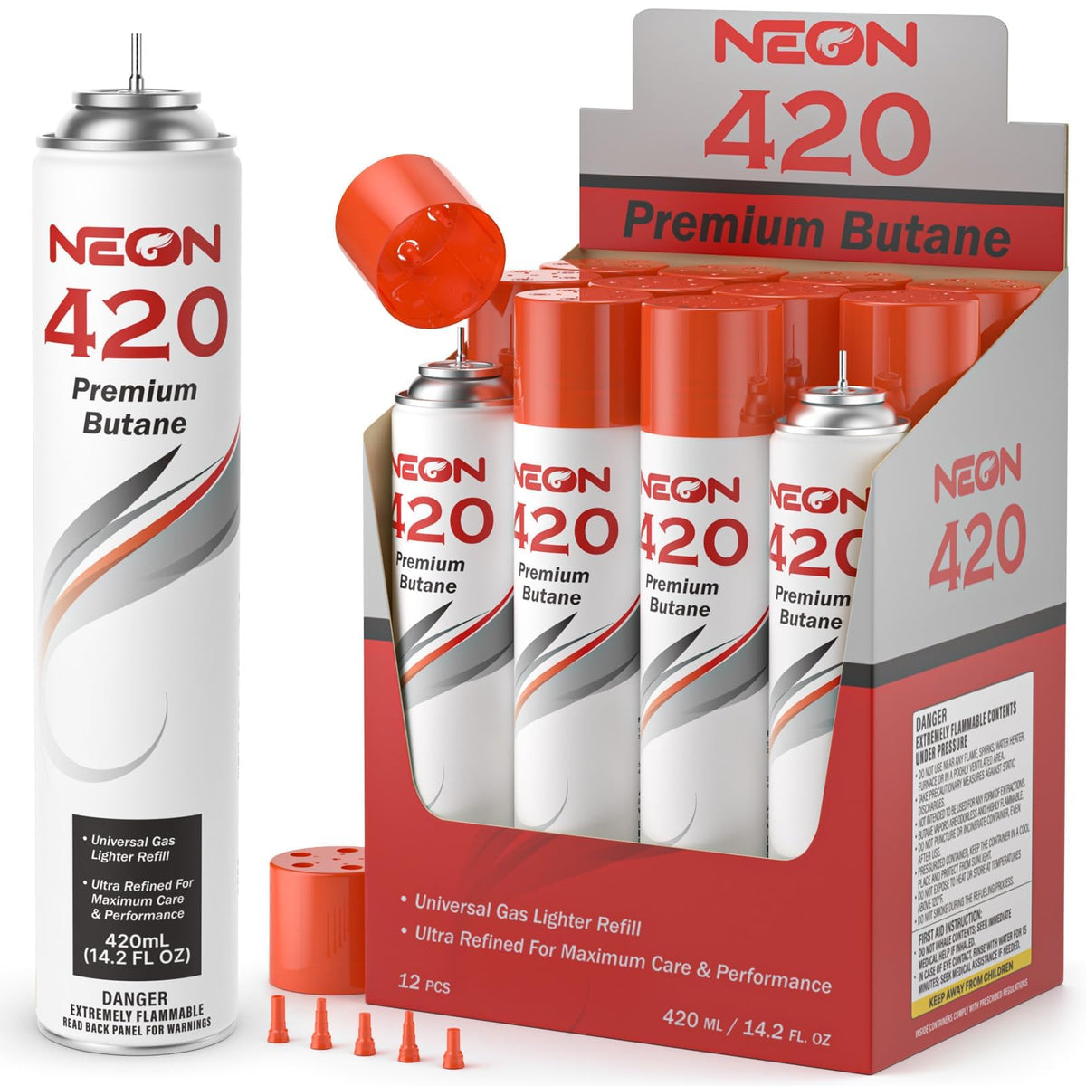 420ml Butane Refill 12 Cans Q232