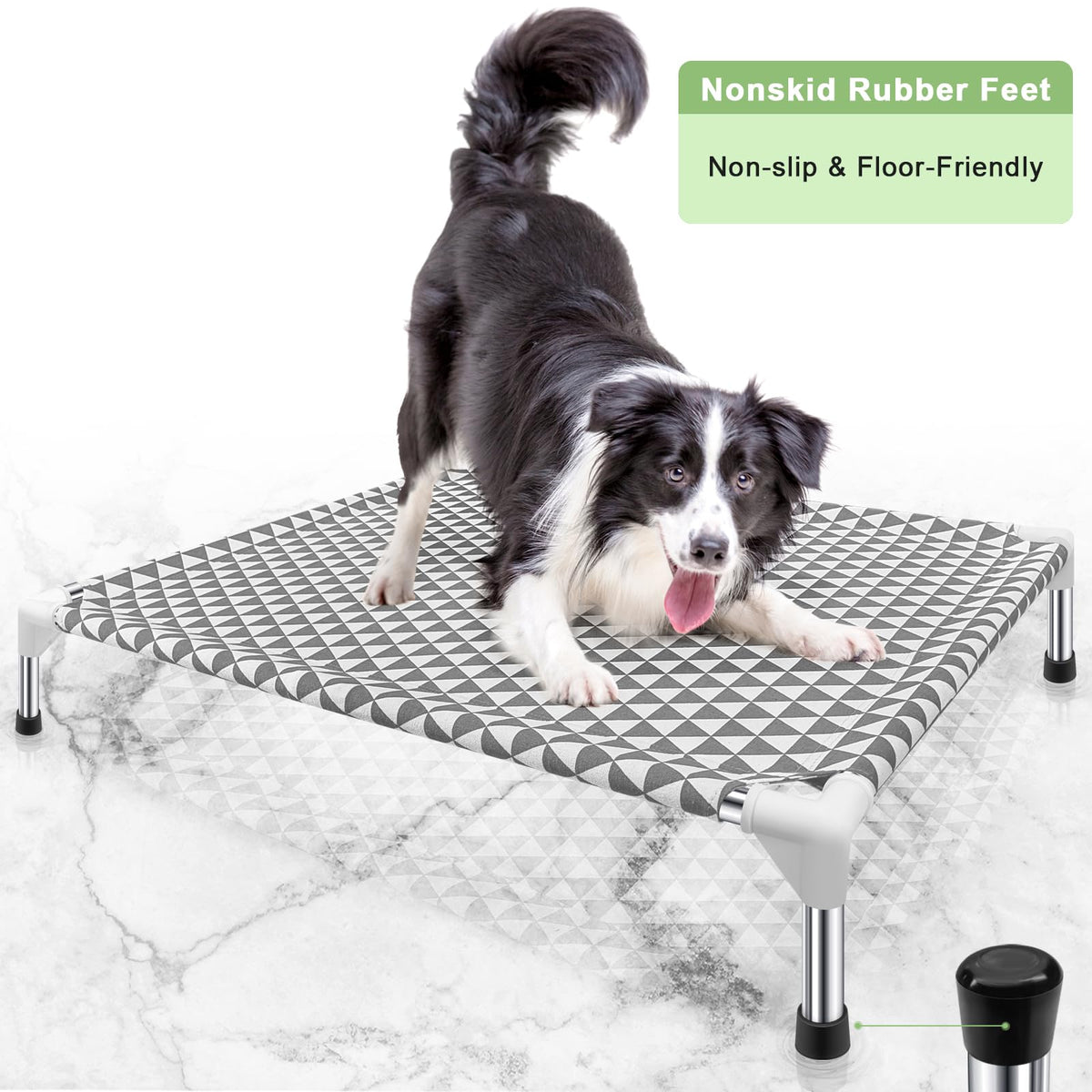 Medium Cotton Elevated Outdoor Dog Bed Z682831