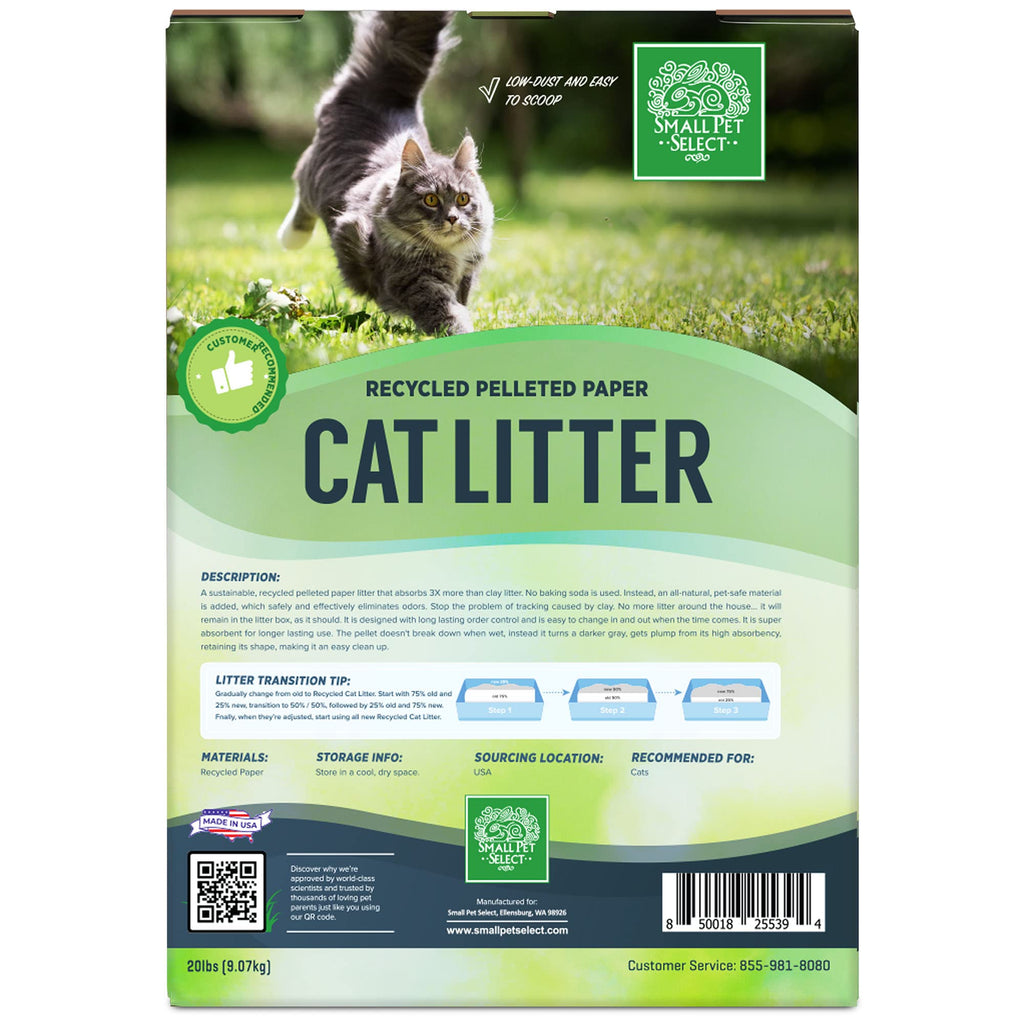 Recycled Paper Cat Litter, Non-Clumping, 20 lb A53901