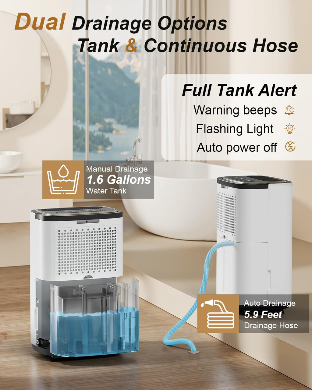 5000 Sq. Ft. 50 Pint Dehumidifier with Drain Hose G20648