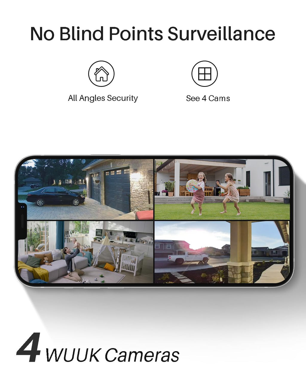 Solar Security Cameras Wireless Outdoor 2K Q566