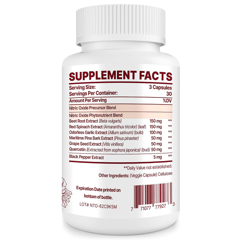 Nitric Oxide Supplement 90 Capsules T990658