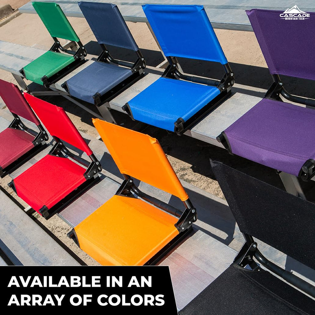 Portable Folding Steel Stadium Seats for Bleachers, Black K538