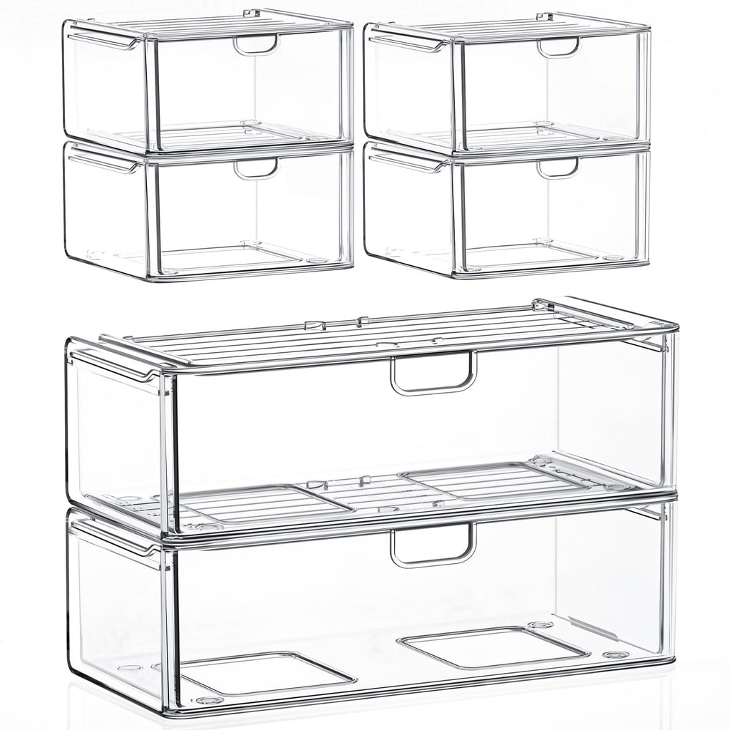 Acrylic Stackable Storage Drawers 6-Pack C22392