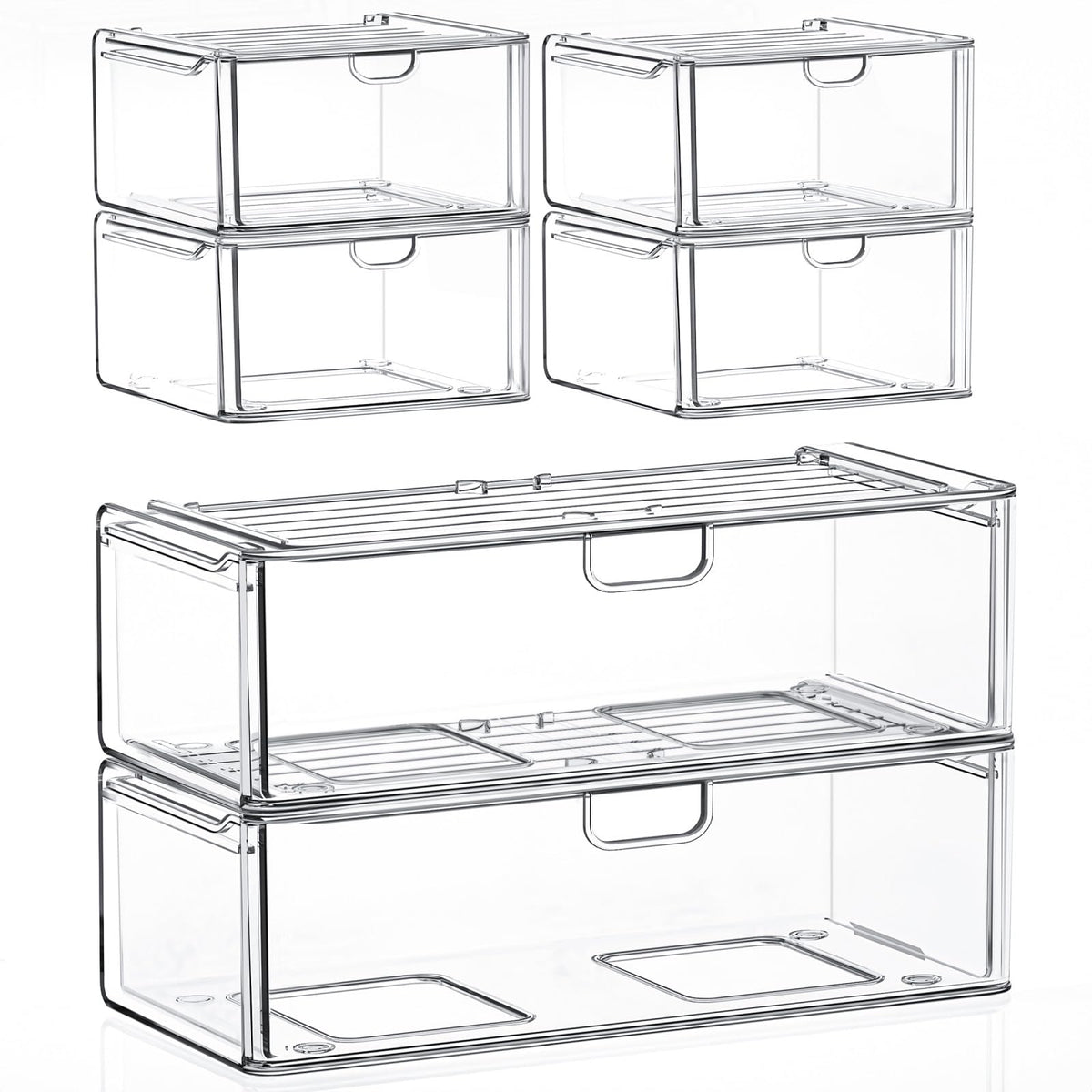 Acrylic Stackable Storage Drawers 6-Pack C22392