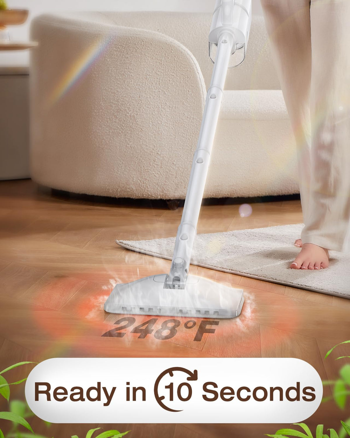10-in-1 Detachable Handheld Steam Mop H960