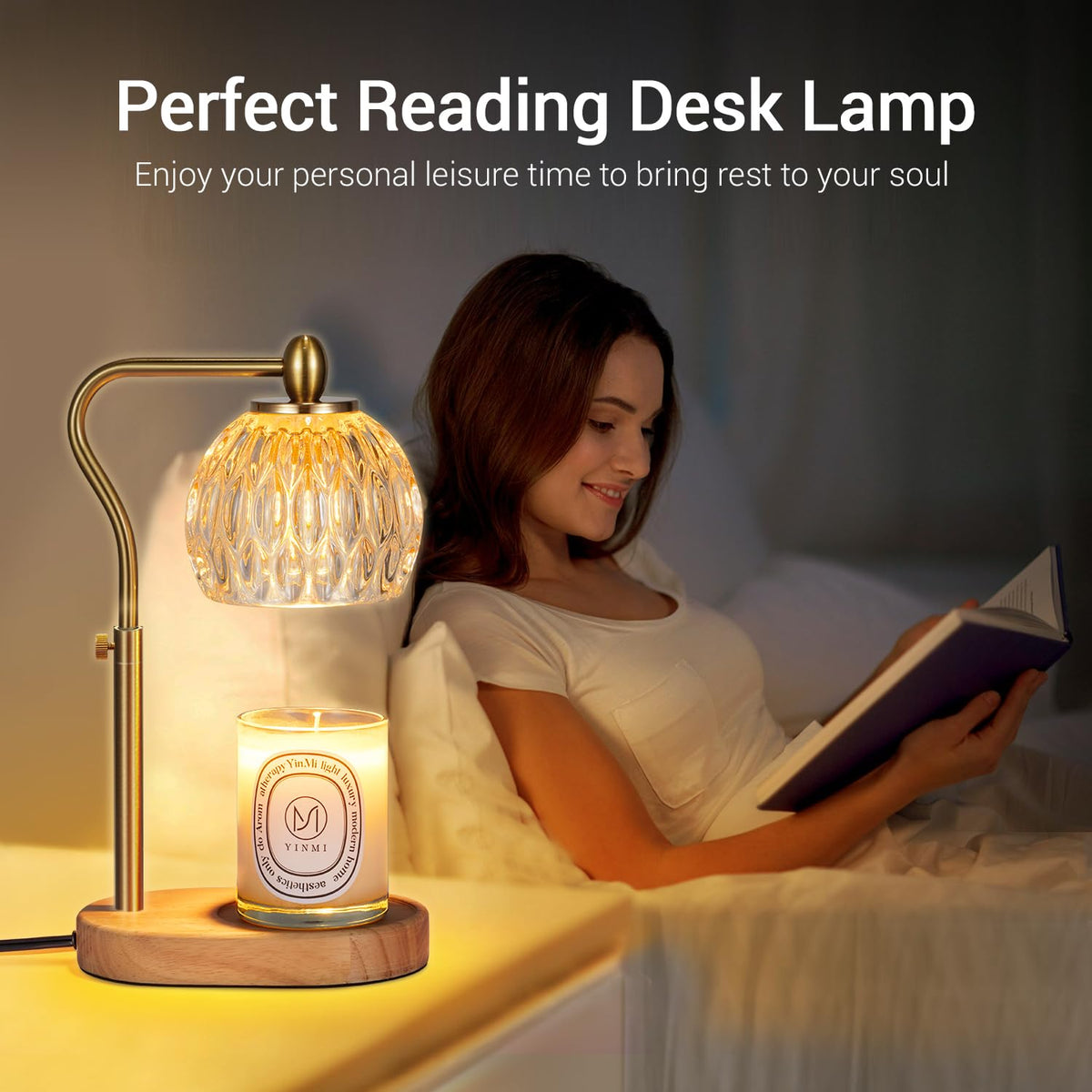Candle Warmer Lamp with Timer & Dimmer Height Adjustable K9125