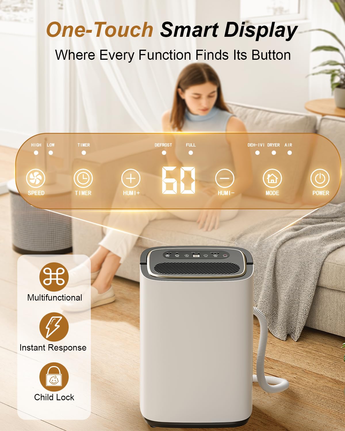 5000 Sq. Ft. 50 Pint Dehumidifier with Drain Hose G20648