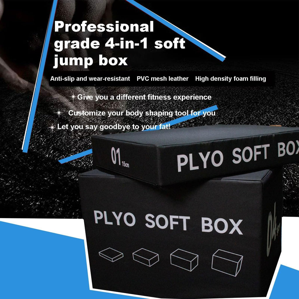 4-in-1 Foam Jumping Exercise Box Non-slip PU Leather Cover E16413