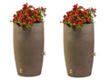 Khaki Granite 50 Gallon Rain Barrel and Planter Top 2 Pack L61815