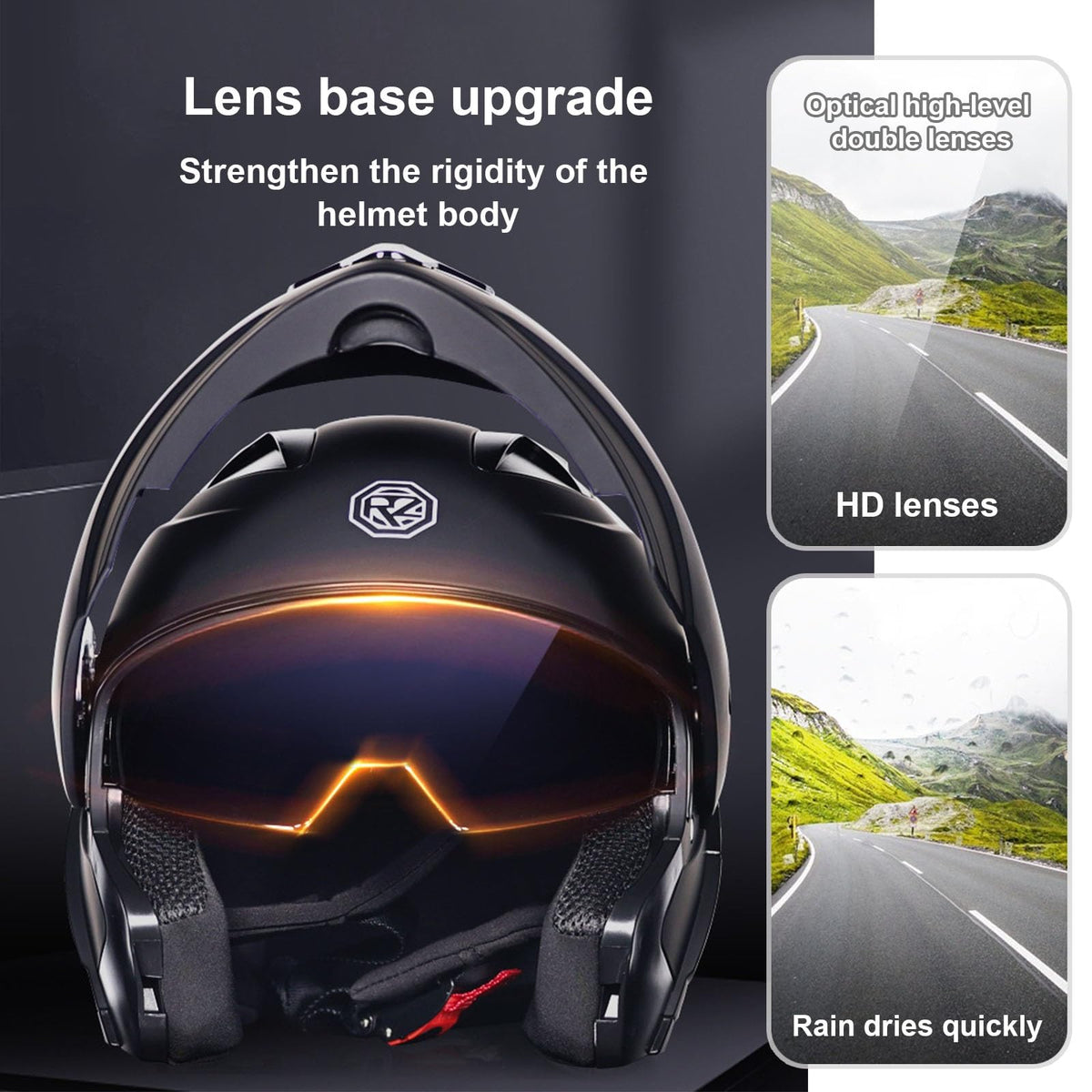 Modular Bluetooth Motorcycle Helmet DOT Approved Dual Visor Flip up Q708374