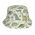 Light Blue Cat Cartoon Print Bucket Hat W60353