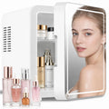 4L Portable Mini Skincare Refrigerator with Dimmable LED Mirror W90674