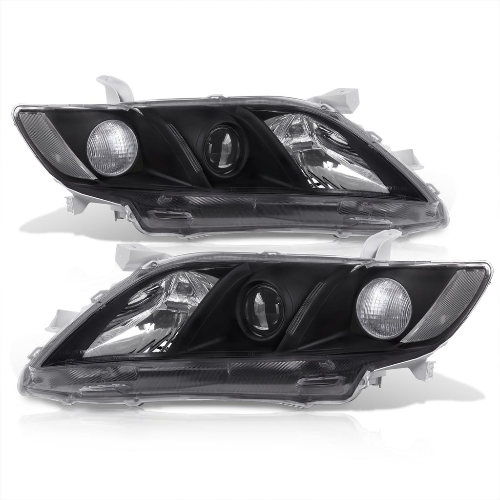 Black Clear Lens Projector Headlights Pair Set I34295