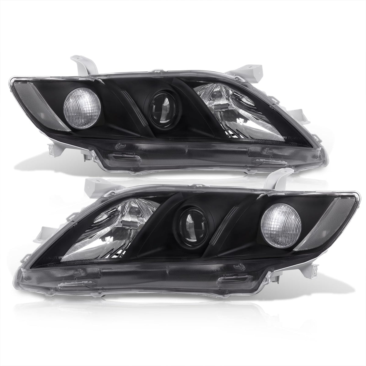 Black Clear Lens Projector Headlights Pair Set I34295
